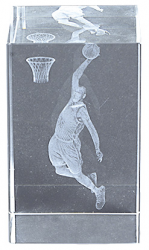 2100-02 Basquet Trofeu CUB vidre  8CM