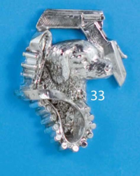 3338-33 Aplic resina Metal·litzat 9CM