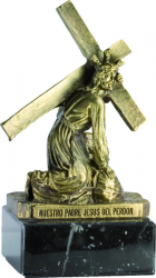 N010 Painted Christ, Imitation Bronze 21cm