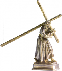 N013 Painted Christ, Imitation Bronze 45cm