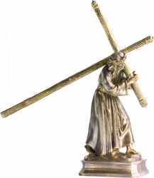 N013 Cristo Pintura ImitaciÃ³n Bronce 45cm